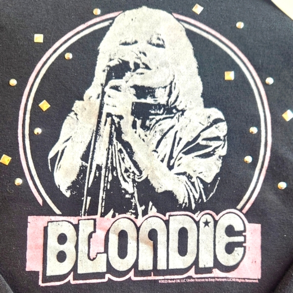 🏷️VINYL ICONS BLONDIE SWEATSHIRT METAL FRINGE XL - Picture 2 of 9